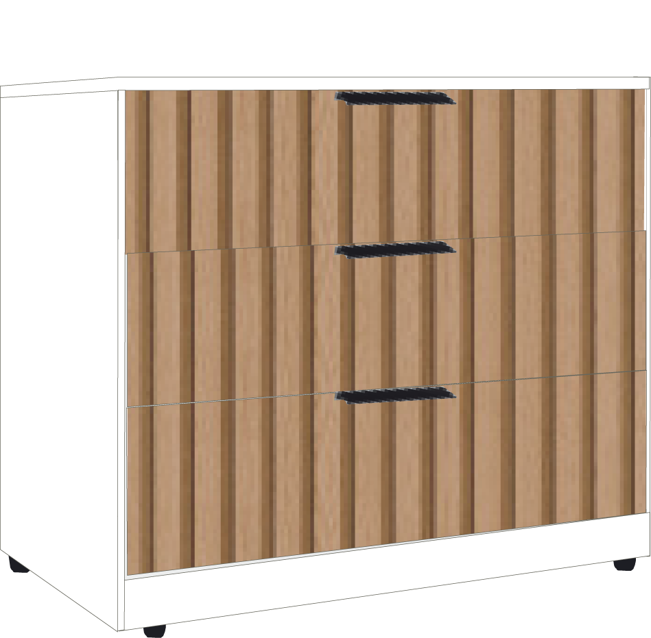 9. 3 Drawer Chestt (WHITE)